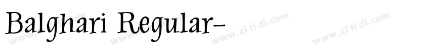 Balghari Regular字体转换